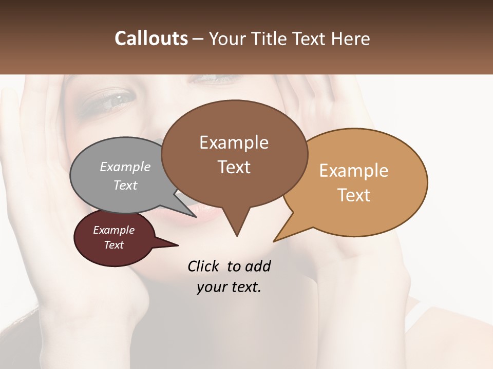 A Woman Holding Her Hands Up To Her Face PowerPoint Template