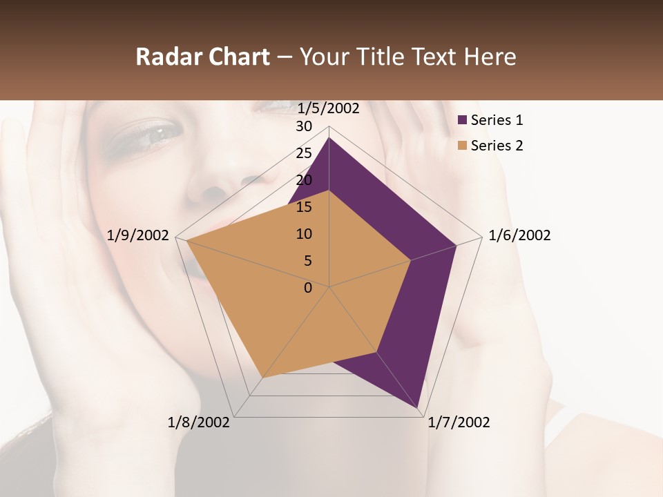 A Woman Holding Her Hands Up To Her Face PowerPoint Template