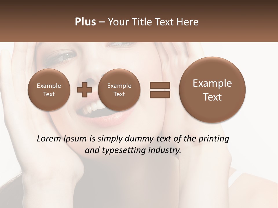 A Woman Holding Her Hands Up To Her Face PowerPoint Template