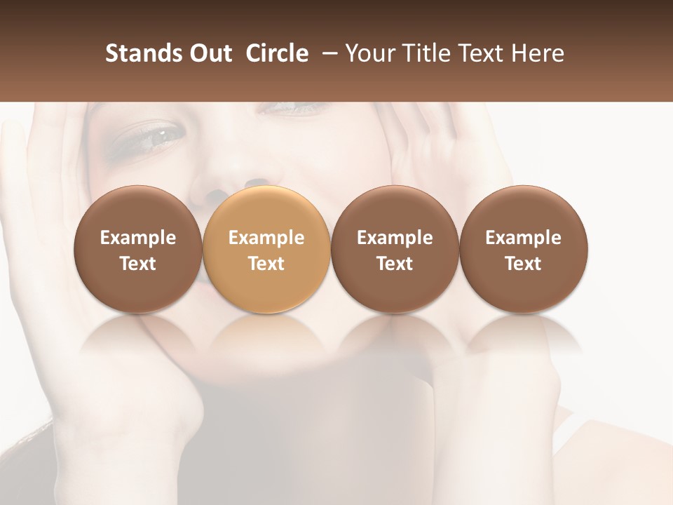 A Woman Holding Her Hands Up To Her Face PowerPoint Template