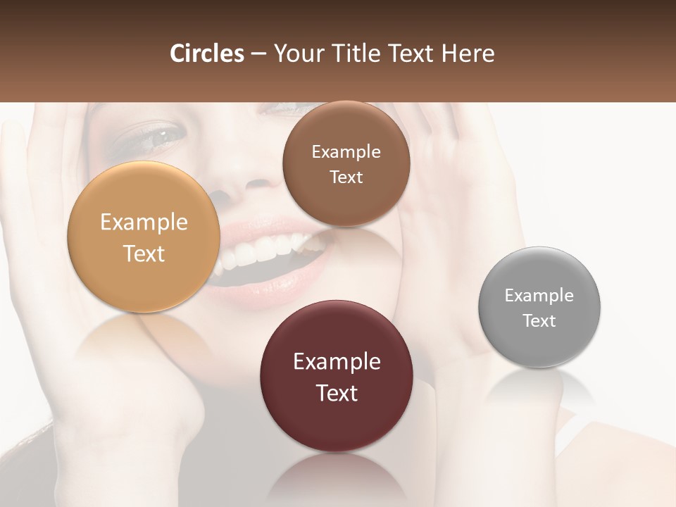 A Woman Holding Her Hands Up To Her Face PowerPoint Template