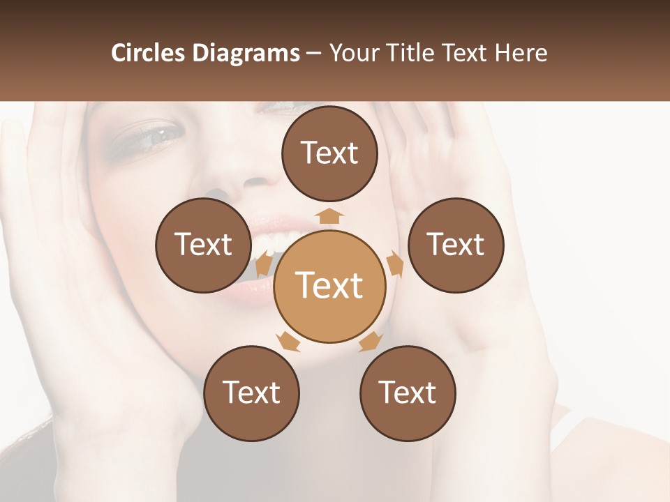 A Woman Holding Her Hands Up To Her Face PowerPoint Template