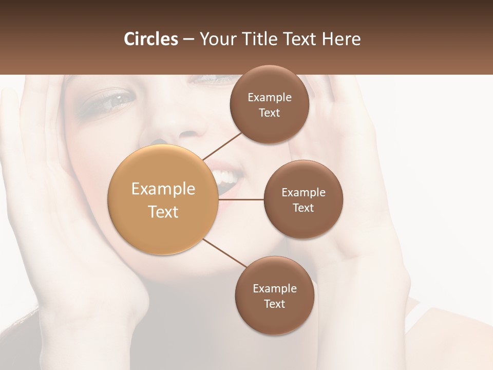 A Woman Holding Her Hands Up To Her Face PowerPoint Template