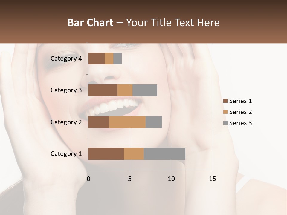 A Woman Holding Her Hands Up To Her Face PowerPoint Template