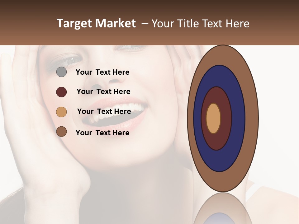 A Woman Holding Her Hands Up To Her Face PowerPoint Template