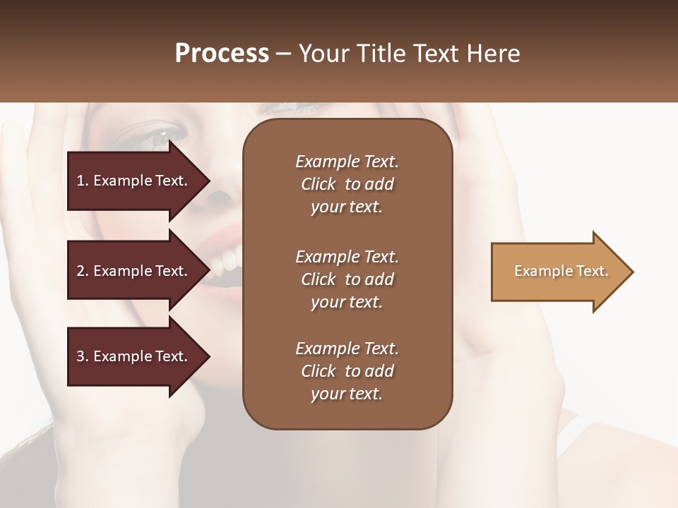 A Woman Holding Her Hands Up To Her Face PowerPoint Template