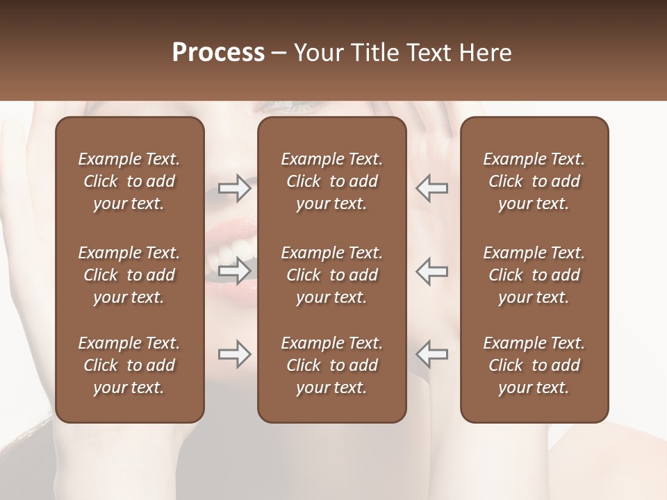 A Woman Holding Her Hands Up To Her Face PowerPoint Template