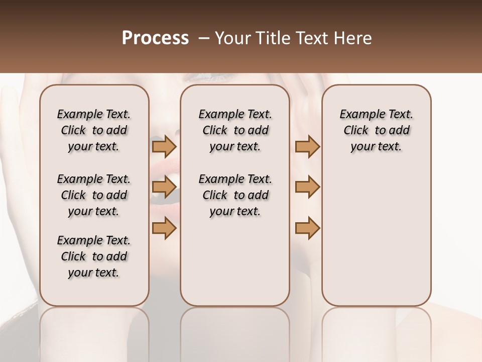 A Woman Holding Her Hands Up To Her Face PowerPoint Template