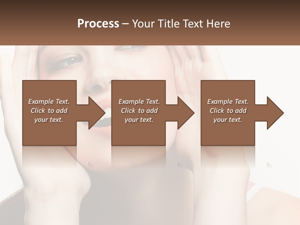 A Woman Holding Her Hands Up To Her Face PowerPoint Template