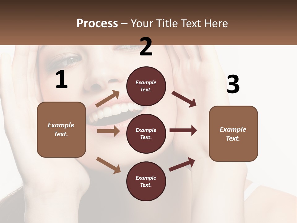 A Woman Holding Her Hands Up To Her Face PowerPoint Template