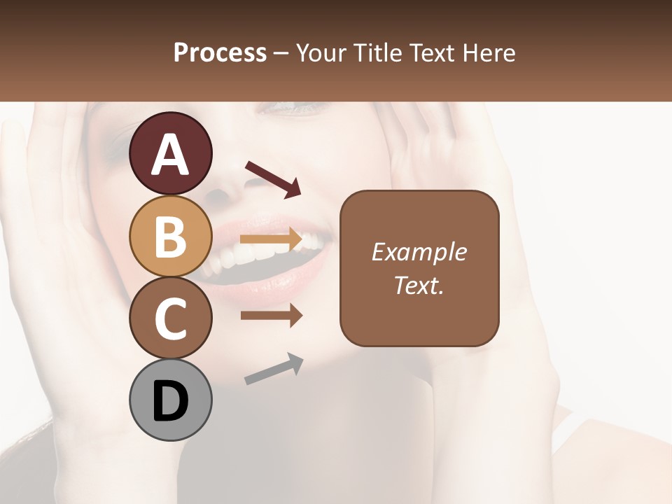 A Woman Holding Her Hands Up To Her Face PowerPoint Template