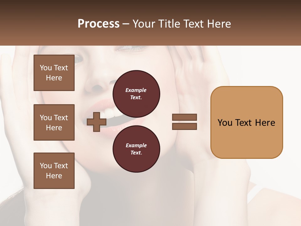 A Woman Holding Her Hands Up To Her Face PowerPoint Template