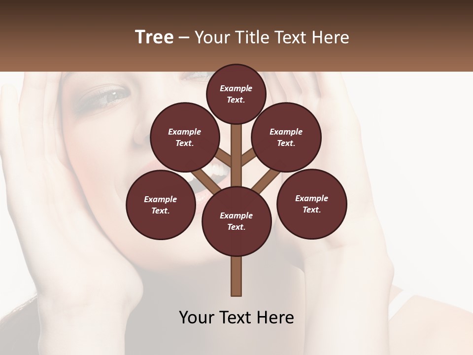 A Woman Holding Her Hands Up To Her Face PowerPoint Template