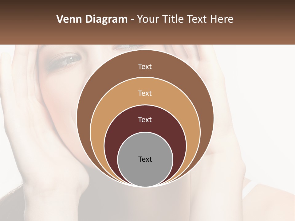 A Woman Holding Her Hands Up To Her Face PowerPoint Template