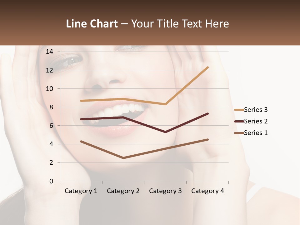A Woman Holding Her Hands Up To Her Face PowerPoint Template