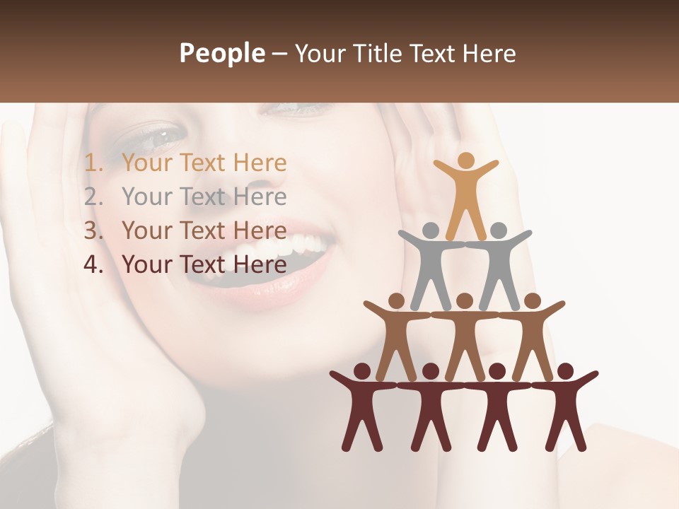 A Woman Holding Her Hands Up To Her Face PowerPoint Template