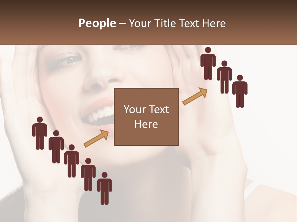 A Woman Holding Her Hands Up To Her Face PowerPoint Template