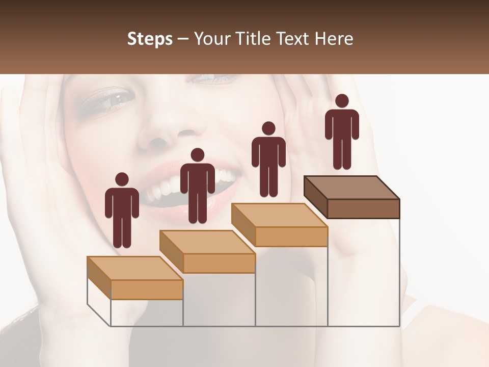 A Woman Holding Her Hands Up To Her Face PowerPoint Template