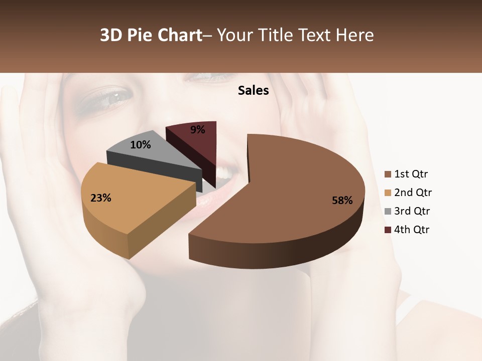 A Woman Holding Her Hands Up To Her Face PowerPoint Template
