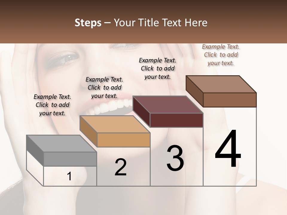A Woman Holding Her Hands Up To Her Face PowerPoint Template