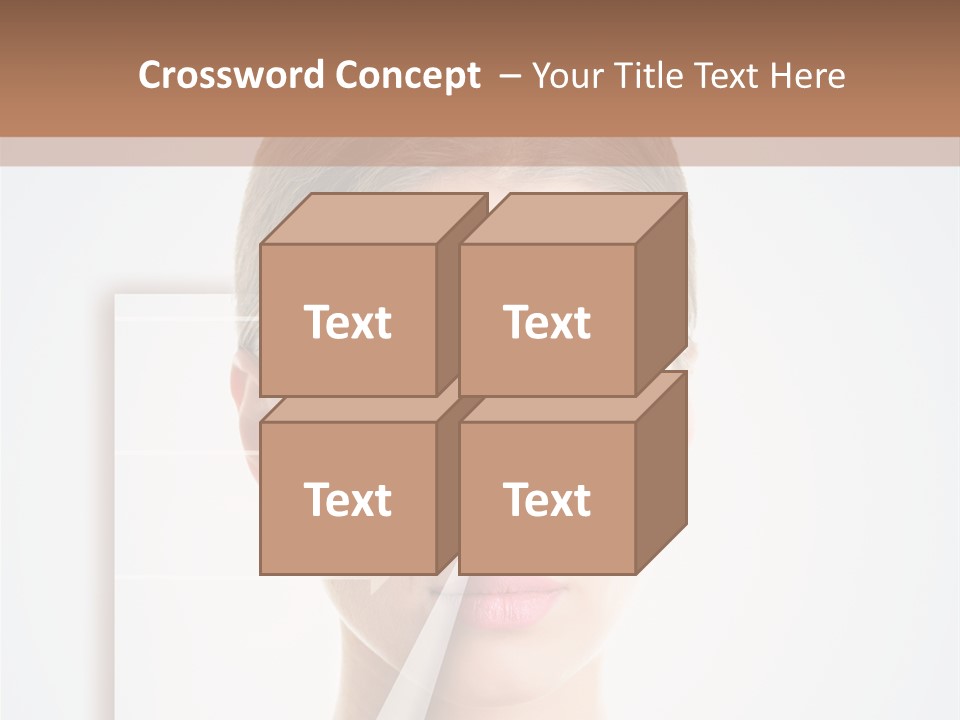 A Woman With A Nose Diagram On Her Face PowerPoint Template