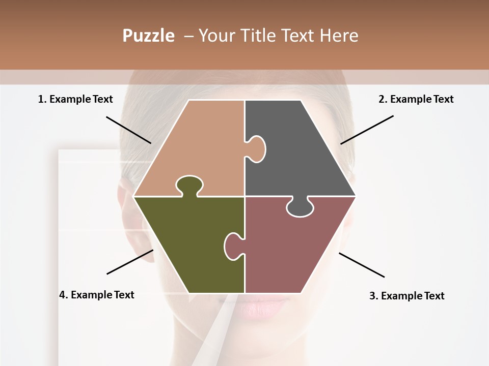 A Woman With A Nose Diagram On Her Face PowerPoint Template