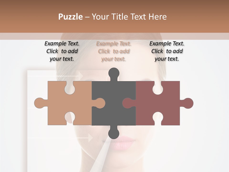 A Woman With A Nose Diagram On Her Face PowerPoint Template