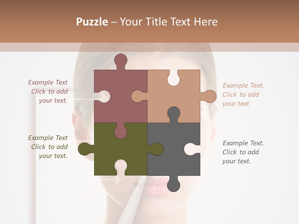 A Woman With A Nose Diagram On Her Face PowerPoint Template