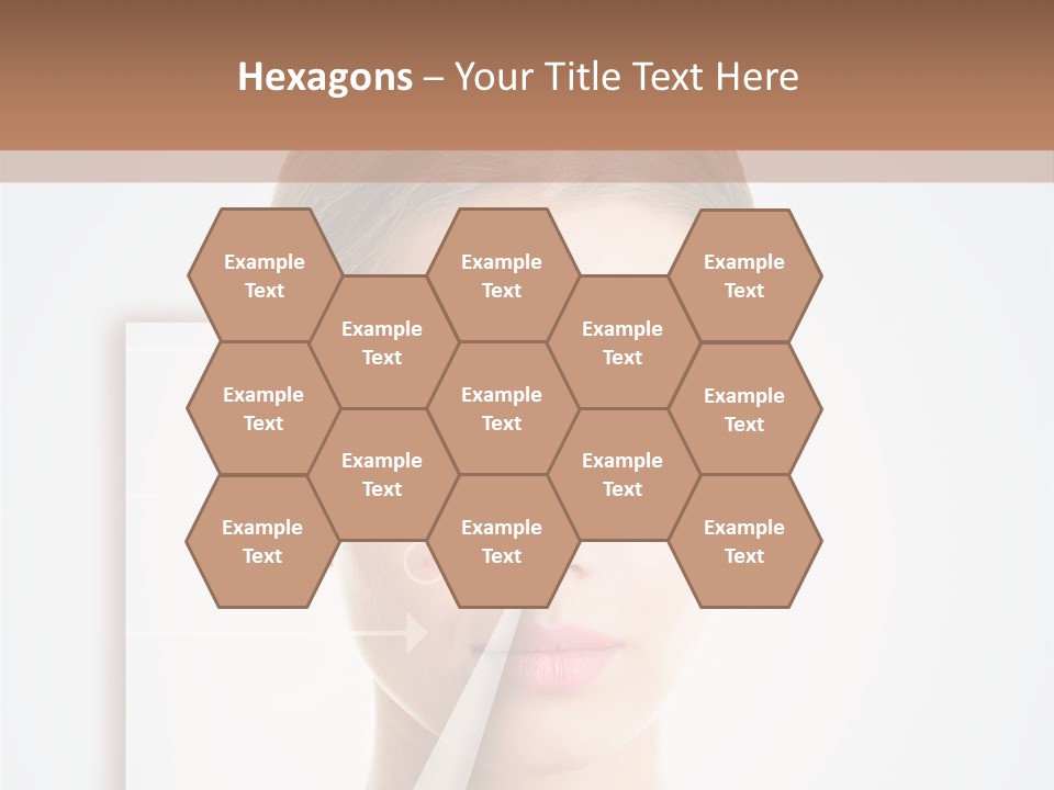 A Woman With A Nose Diagram On Her Face PowerPoint Template