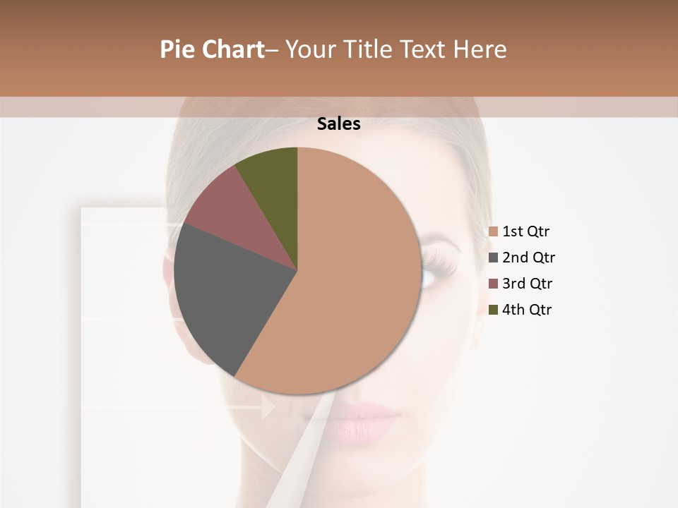 A Woman With A Nose Diagram On Her Face PowerPoint Template