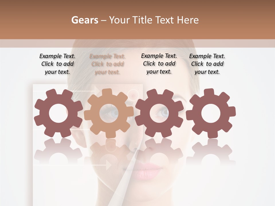 A Woman With A Nose Diagram On Her Face PowerPoint Template