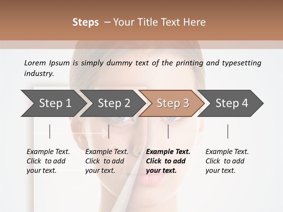 A Woman With A Nose Diagram On Her Face PowerPoint Template
