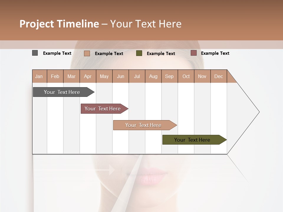 A Woman With A Nose Diagram On Her Face PowerPoint Template