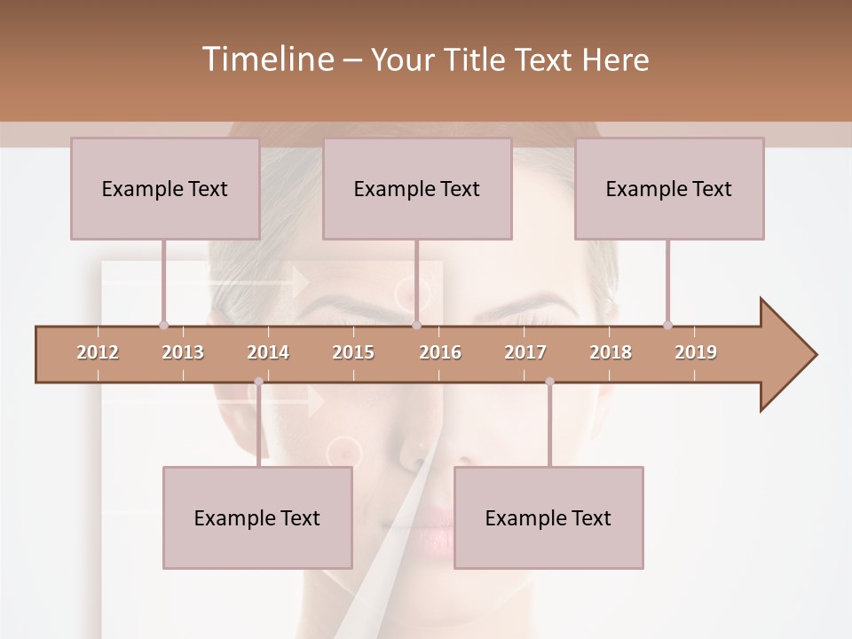 A Woman With A Nose Diagram On Her Face PowerPoint Template