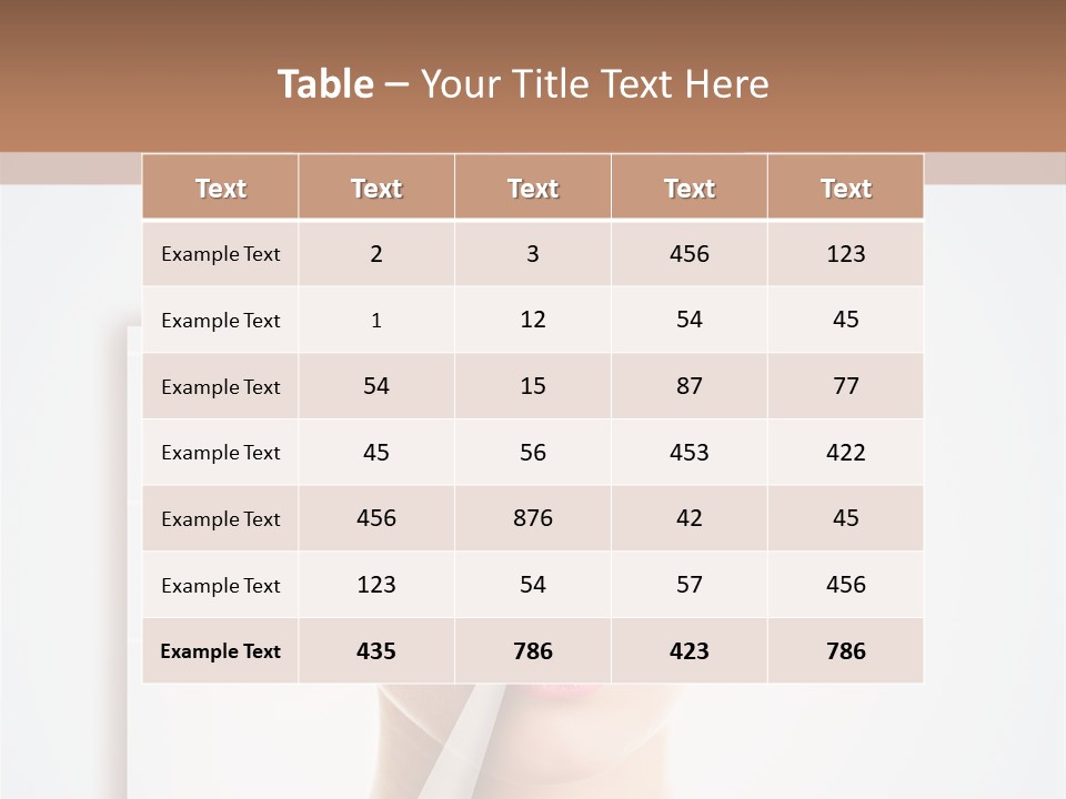 A Woman With A Nose Diagram On Her Face PowerPoint Template