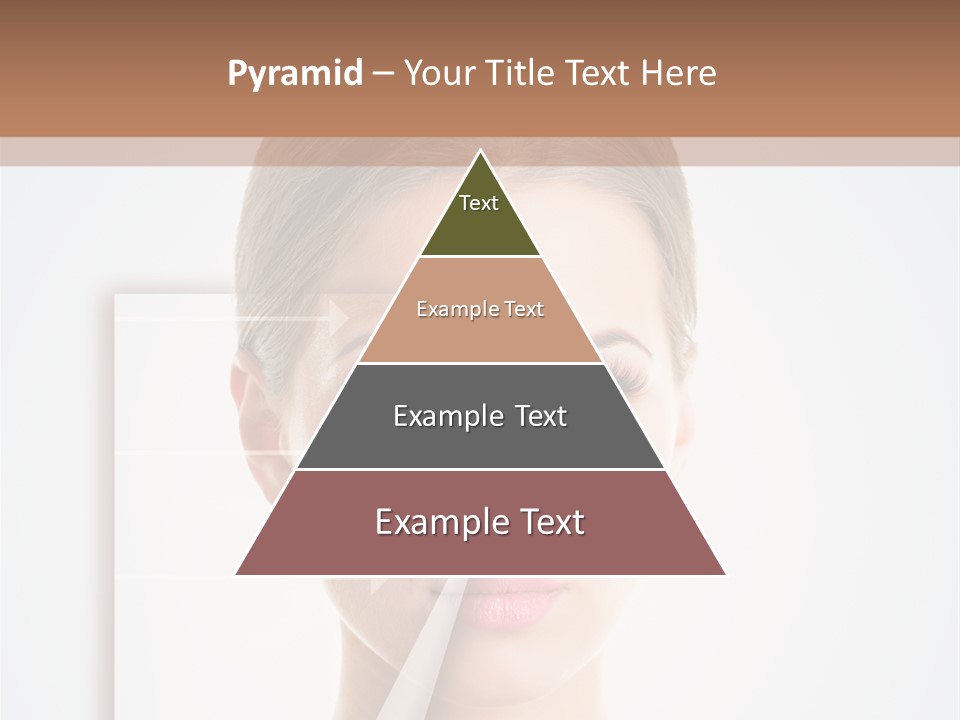 A Woman With A Nose Diagram On Her Face PowerPoint Template