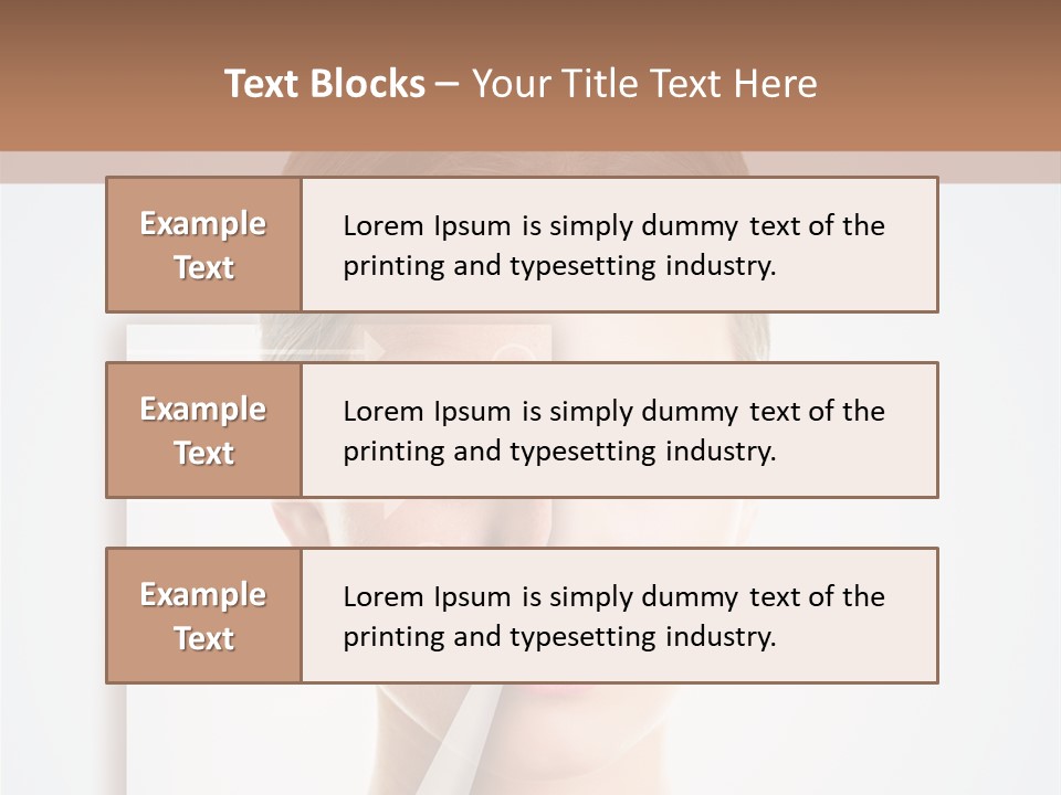 A Woman With A Nose Diagram On Her Face PowerPoint Template