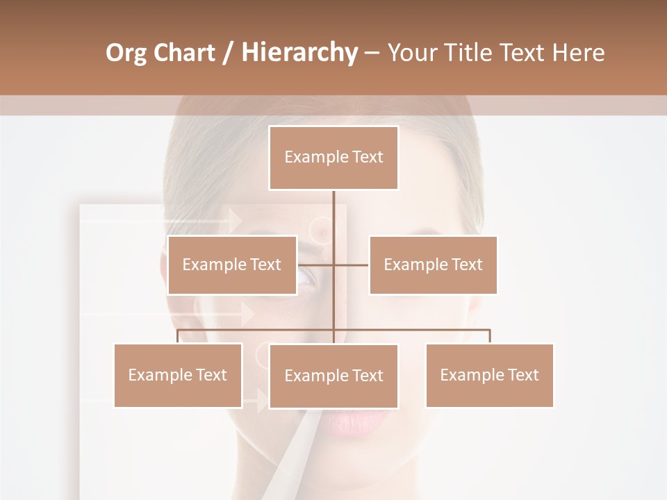 A Woman With A Nose Diagram On Her Face PowerPoint Template