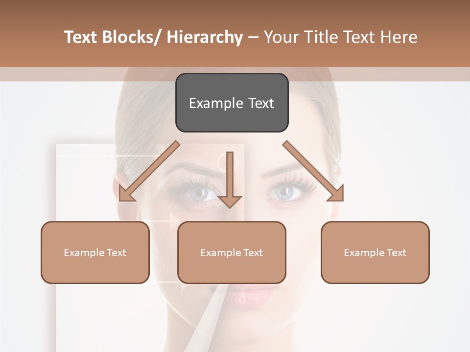A Woman With A Nose Diagram On Her Face PowerPoint Template