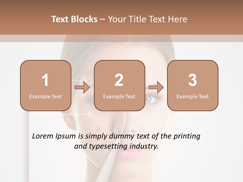 A Woman With A Nose Diagram On Her Face PowerPoint Template