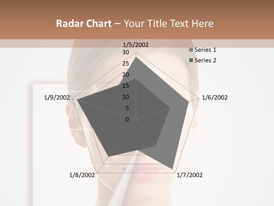 A Woman With A Nose Diagram On Her Face PowerPoint Template