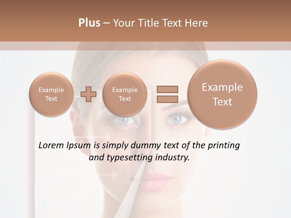 A Woman With A Nose Diagram On Her Face PowerPoint Template
