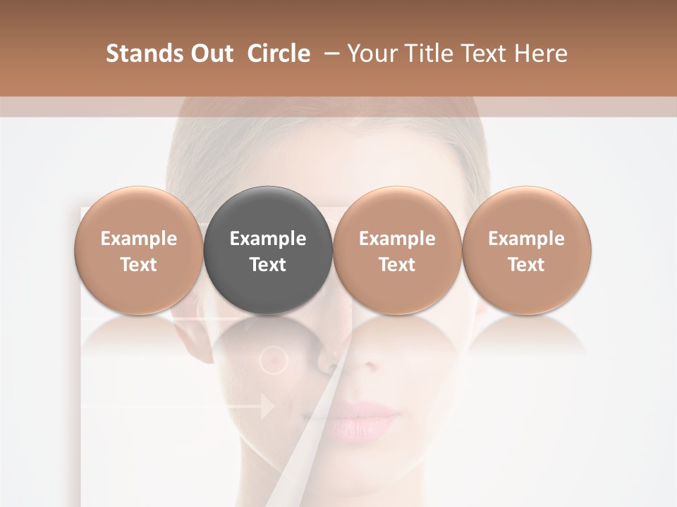 A Woman With A Nose Diagram On Her Face PowerPoint Template