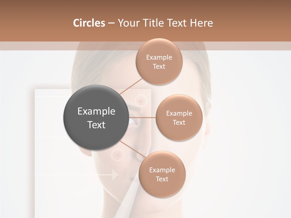 A Woman With A Nose Diagram On Her Face PowerPoint Template