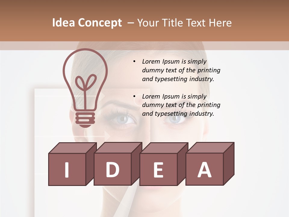 A Woman With A Nose Diagram On Her Face PowerPoint Template