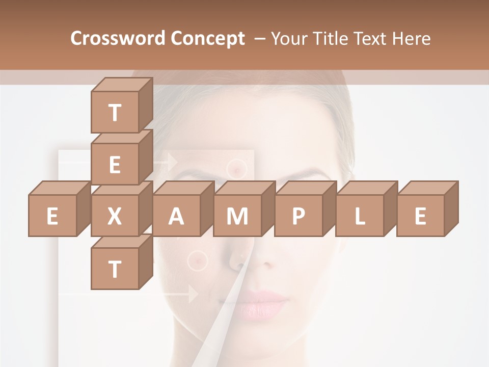 A Woman With A Nose Diagram On Her Face PowerPoint Template