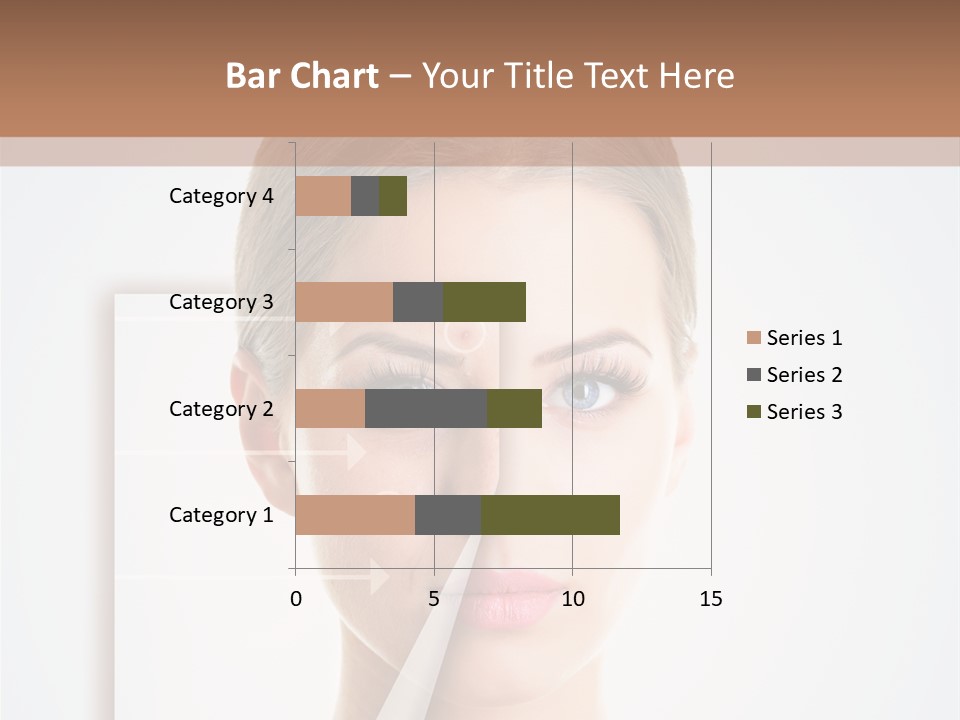 A Woman With A Nose Diagram On Her Face PowerPoint Template