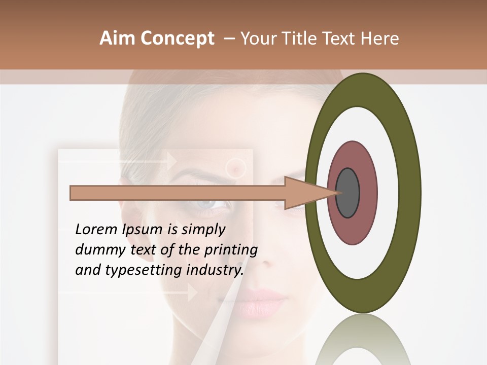 A Woman With A Nose Diagram On Her Face PowerPoint Template