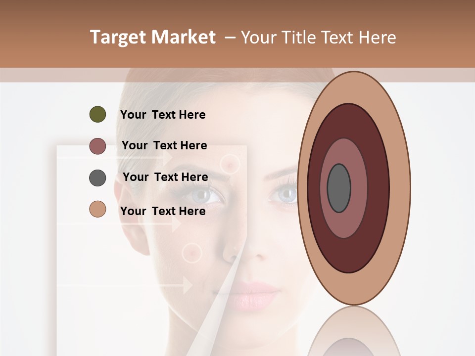 A Woman With A Nose Diagram On Her Face PowerPoint Template