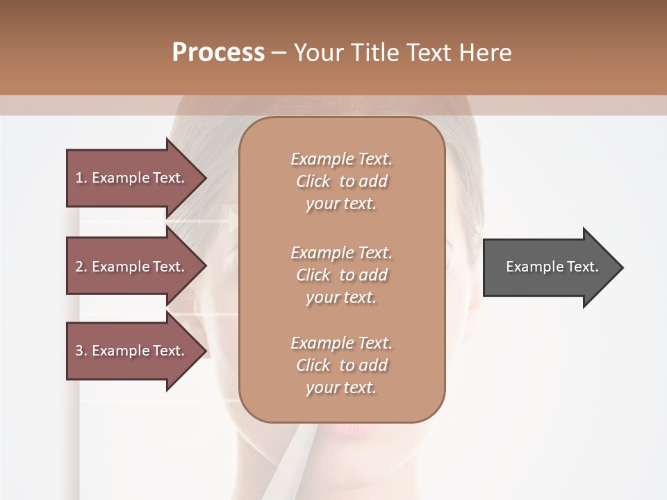 A Woman With A Nose Diagram On Her Face PowerPoint Template